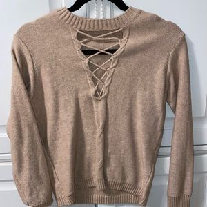 Soft criss-cross sweater